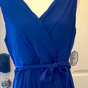 Women’s blue wrap dress, size L